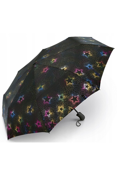 Esprit Umbrelă cadou easymatic neagră cu stele colorate + husă