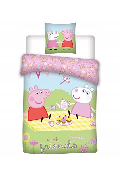 aymax Lenjerie de pat pentru bebeluși 100x135 + 40x60 Peppa Pig