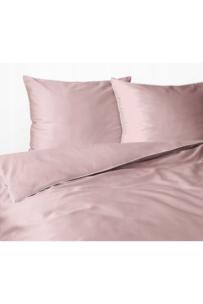 Detexpol Set de lenjerie de pat din bumbac Makosatine 180x200 Roz pudră Premium