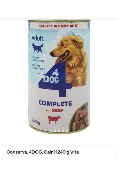 4dog Консервиран, 4dog, caini 1240 г vita