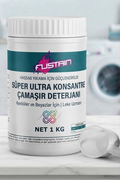 FUSTAIN Süper Ultra Konsantre Çamaşır Deterjanı 20 g ile 50 Yıkama – Ekonomik...