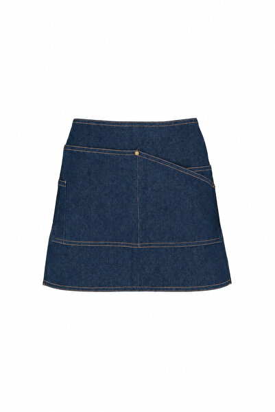Generic Brand Șorț scurt din denim, 100% bumbac, albastru, 37 x 51 cm, RC9127