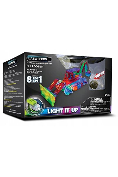 LASER PEGS Set de construcție buldozer 8-în-1