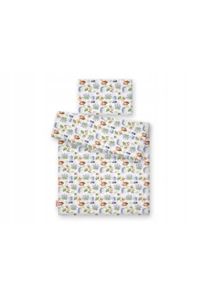 Bobono Lenjerie de pat pentru copii, 2 piese, bumbac, 120x90 cm - Aventură în...