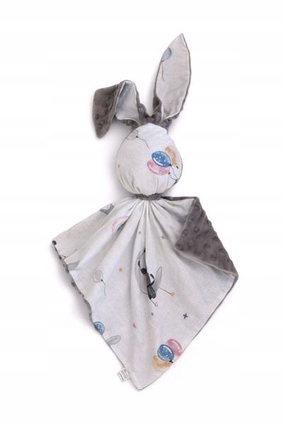 Bobono Jucărie de pluș DOUDOU, cu două fețe, din bumbac și minky - Baloniki -...