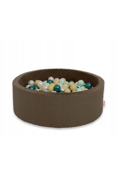 Bobono Piscină gonflabilă minky, înălțime 30 cm, cu 300 de mingi - ciocolată