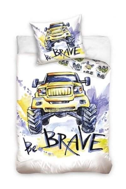 CARBOTEX Lenjerie de pat pentru copii 160x200 Mașină Off-Road Bumbac