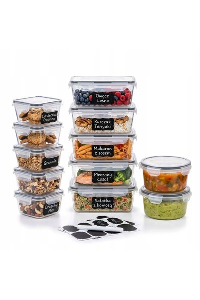 Gockowiak Set de 12 recipiente din plastic RIMINI