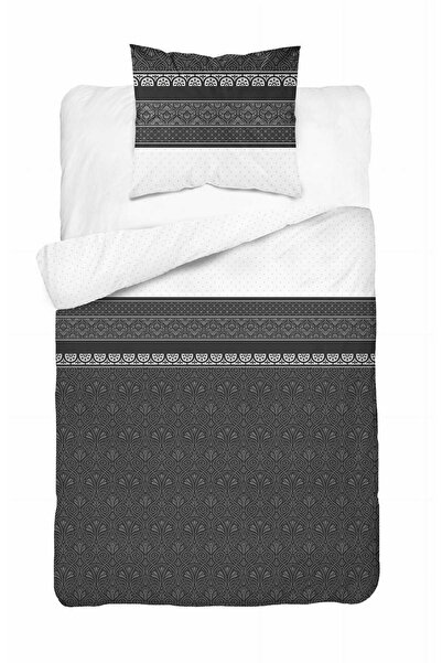 Detexpol Lenjerie de pat Satin 140x200 Ornament Grafit