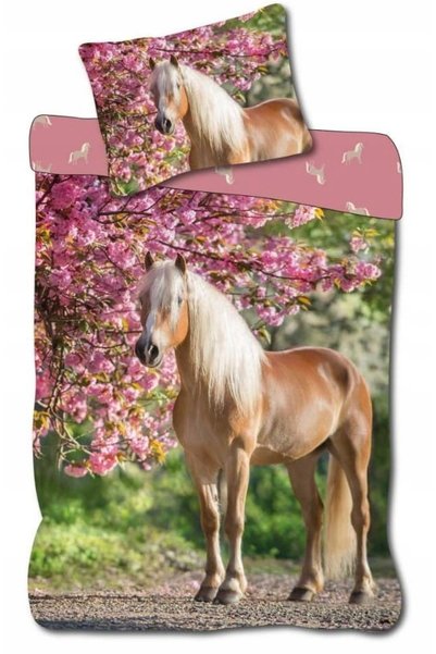 BrandMac Lenjerie de pat pentru tineret 140x200 Cal în magnolii