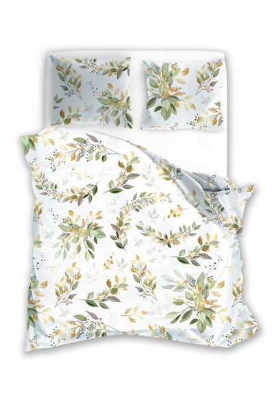 Faro Set lenjerie de pat din bumbac 220x200 Flovery Grădină de flori Verde