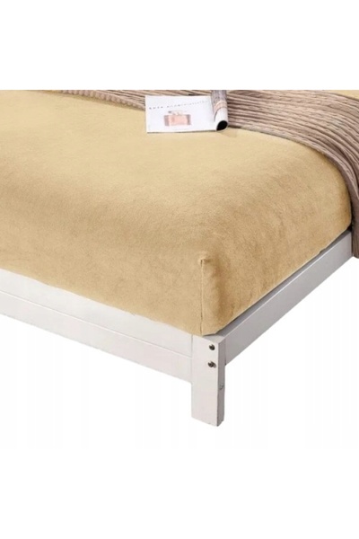 Cotton World Cearșaf cu elastic 180x200 + 28cm Ursuleț - Frotte Bej