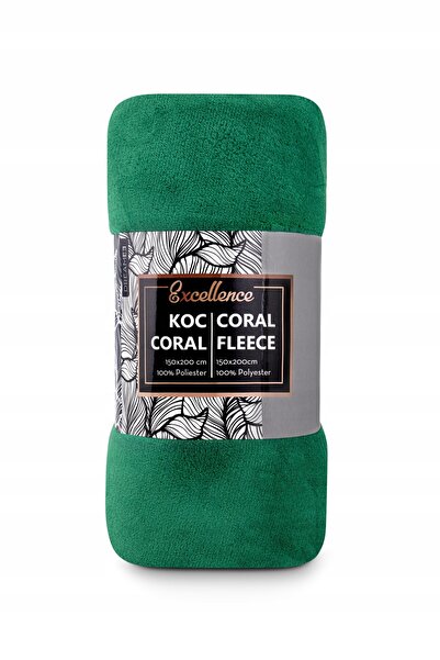 CARBOTEX Pătură verde 150x200 pufoasă, din țesătură coral, moale, plăcută la ...