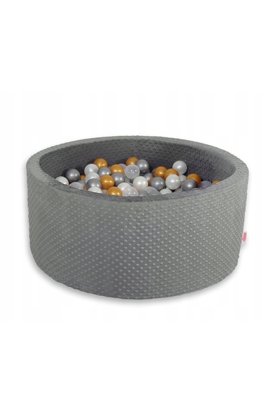 Bobono Piscină gonflabilă minky, înălțime 40 cm, cu 200 de mingi - gri închis