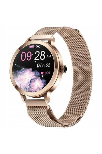 NO BRAND Smartwatch pentru Femei VELTORI VT340-1 Brățară Aurie + Curea de Sil...