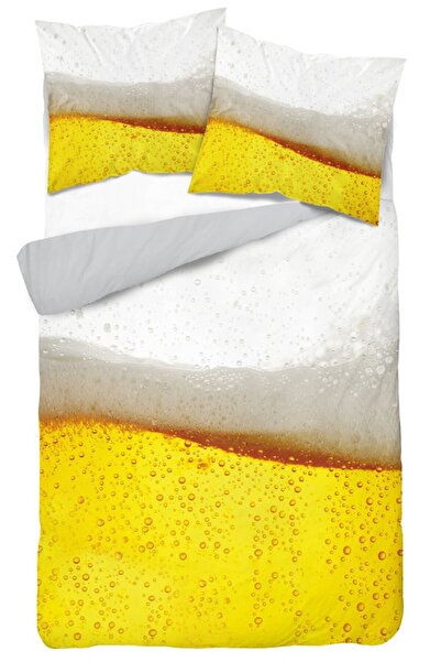 Detexpol Lenjerie de pat 3D 160x200 Microfibră satinată Youth Golden Drink