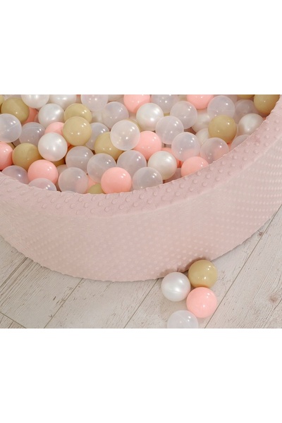 Bobono Piscină gonflabilă minky, înălțime 30 cm, cu 200 de mingi - roz murdar