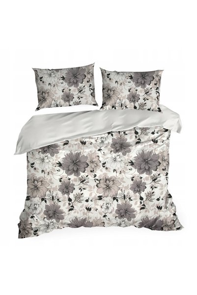 Eurofirany Lenjerie de pat din satin 160x200 Flori
