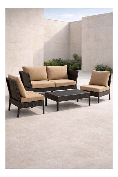 Generic Brand Harmony Home Outdoor Patio Furniture Set, 3 Chairs with Centre ...