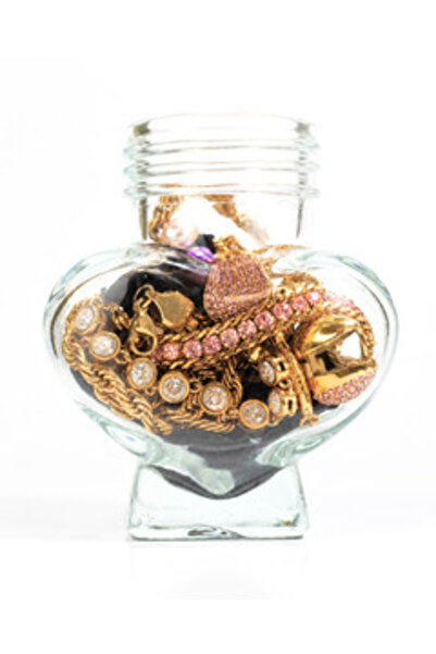 OEM Jewelry Jar Rose - Borcănel cu bijuterii din inox placat cu aur