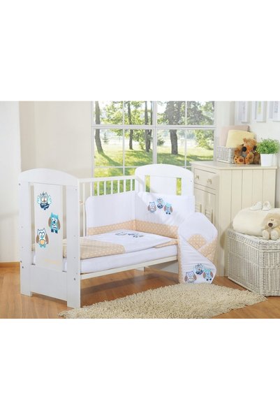 My Sweet Baby Set de lenjerie de pat pentru copii 135x100cm cu protecție 3-cz...