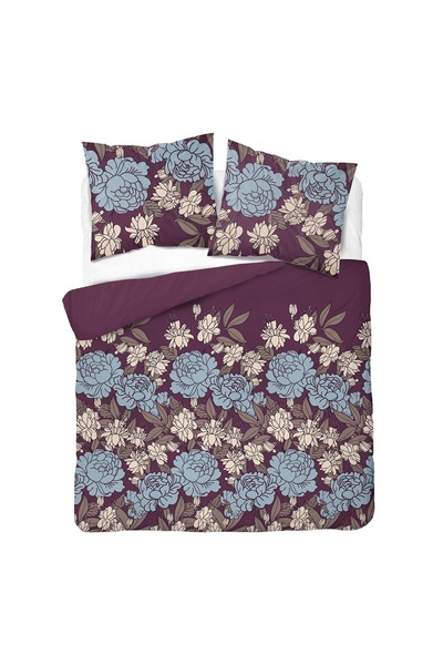Detexpol Lenjerie de pat din satin 180x200 cu flori pe margine