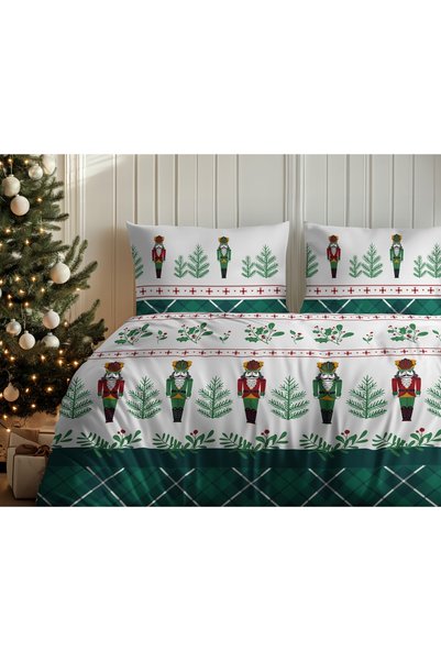 Detexpol Lenjerie de pat din flanelă 220x200 Crăciun Spărgătorul de nuci