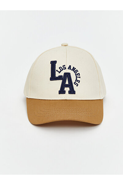LC Waikiki Nevavm Farkıyla Lcw Accessories Beige Embroidered Boy's Cap Hat