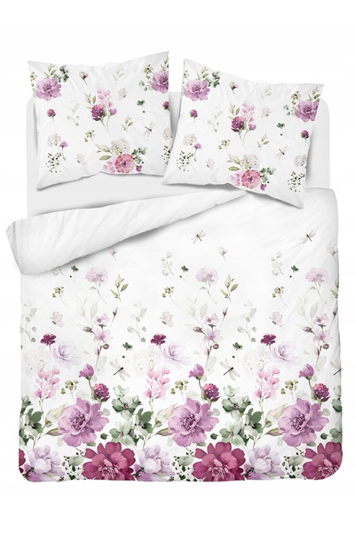 Detexpol Lenjerie de pat din flanelă 220x200 Flori Roz Deschis
