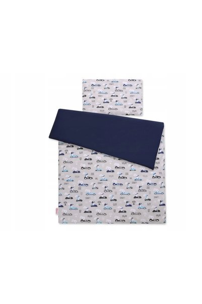 Bobono Lenjerie de pat pentru copii, 2 piese, bumbac, 135x100 cm - iepuri în ...