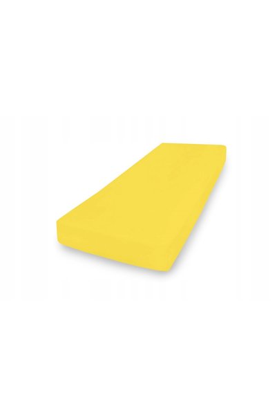 Matex Cearșaf de pat din jerseu cu elastic 150/160x190/200 PREMIUM Galben
