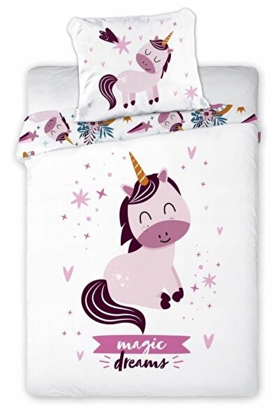 Faro Set pătuț 100x135 Plapumă + Lenjerie de pat Magic Unicorn