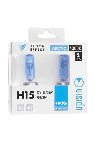 Vision H15 Arctic White 12V 15/55W - 4300K, becuri cu iluminare puternică +90...