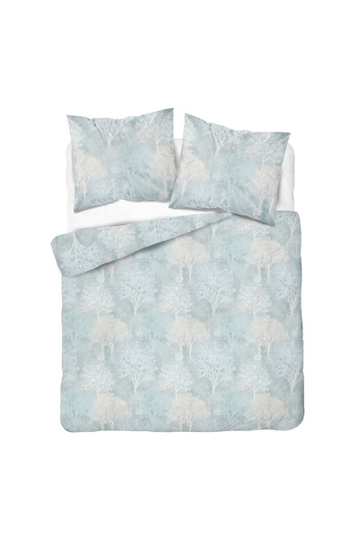 Detexpol Lenjerie de pat din satin 180x200 cu copaci, verde mentă pastel