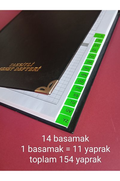 DEFTERSAN Taksitli Senet Defteri Fihristli 154 yaprak