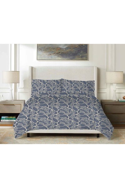 Matex Lenjerie de pat din satin 160x200 EXCLUSIVE Model frunză de copac în nu...