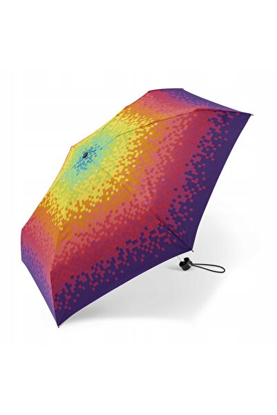 HAPPY RAİN Umbrelă Ultra Mini Curcubeu Multicoloră cu roșu
