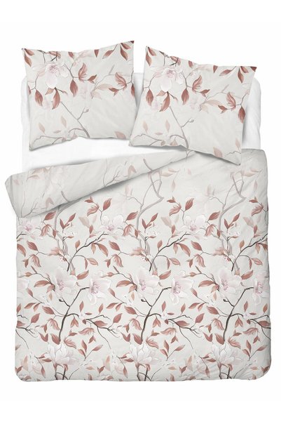 Detexpol Lenjerie de pat din bumbac 220x200cm Flori bej pe un fundal deschis