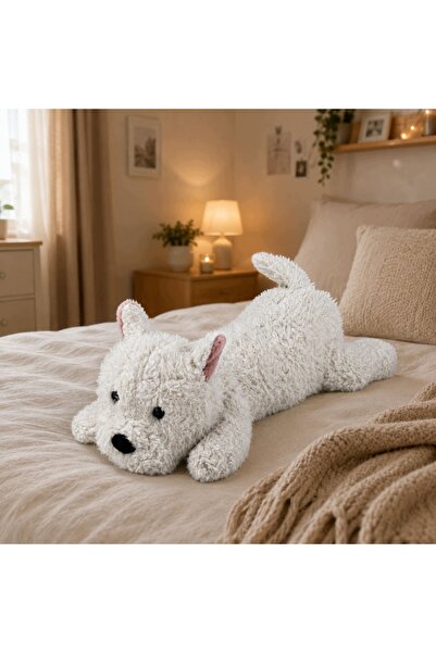 LeanToys Mascota plușată câine alb