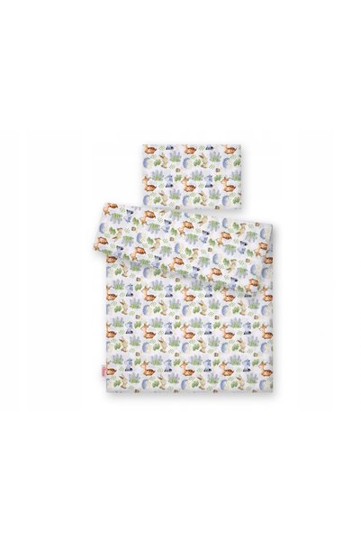 Bobono Lenjerie de pat pentru copii, 2 piese, bumbac, 135x100 cm - Aventură î...