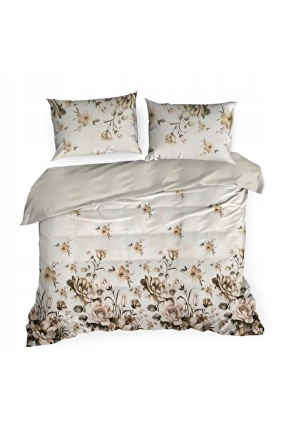 Eurofirany Lenjerie de pat din satin 160x200 Flori
