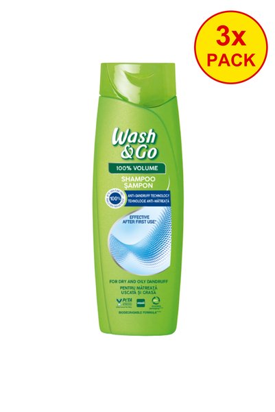 WASH&GO 3x PACK Anti-dandruff shampoo, 360 ml