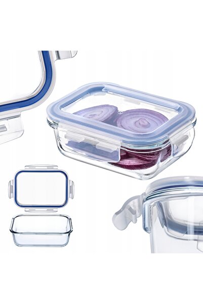KADAX SET DE CUTII DE PRÂNZ DIN STICLA CU CAPAC, 370+1300+1520 ml