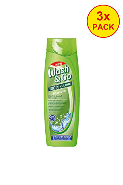 WASH&GO 3x PACK Sampon anti-matreata,180 ml
