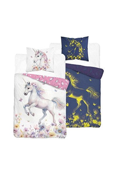 Detexpol Lenjerie de pat fosforescentă 160x200 Unicorn