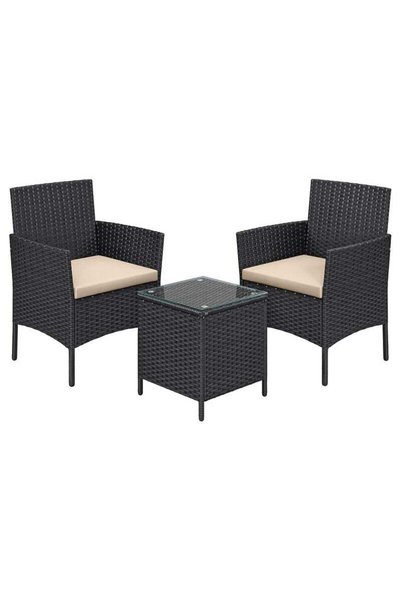 Generic Brand SONGMICS Modern Outdoor LT PF004 Rattan Patio Furniture Set, 2 ...