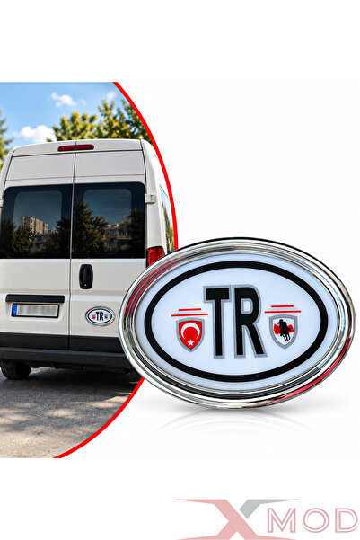 XMOD Auto Car Tr Logo with Chrome Frame Adhesive Suitable for All Vehicles