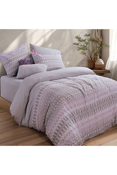 Nef Nef Homeware Nef-Nef Homeware Avion Grey Μονό Βαμβακερό Σετ Παπλωματοθήκης