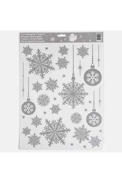 DD SHOP Stick cra globuri si fulgi div.marim - Autocolante Geam Argintii, Cra...