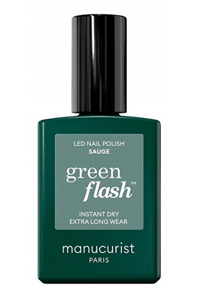 MANUCURIST Lac de unghii LED cu sclipiri verzi Sauge 15ml